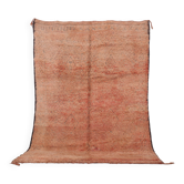 Tapis marocain vintage pêche 183 x 274 cm, tapis en laine berbère, tapis bohème