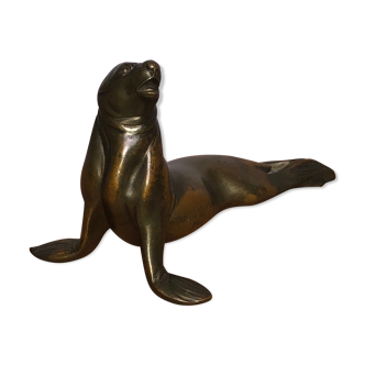 Seal sea lion in vintage brass 70'S