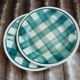 2 old round checkered plates