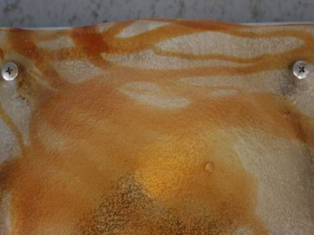 Pair of sconces 1970 design molded glass