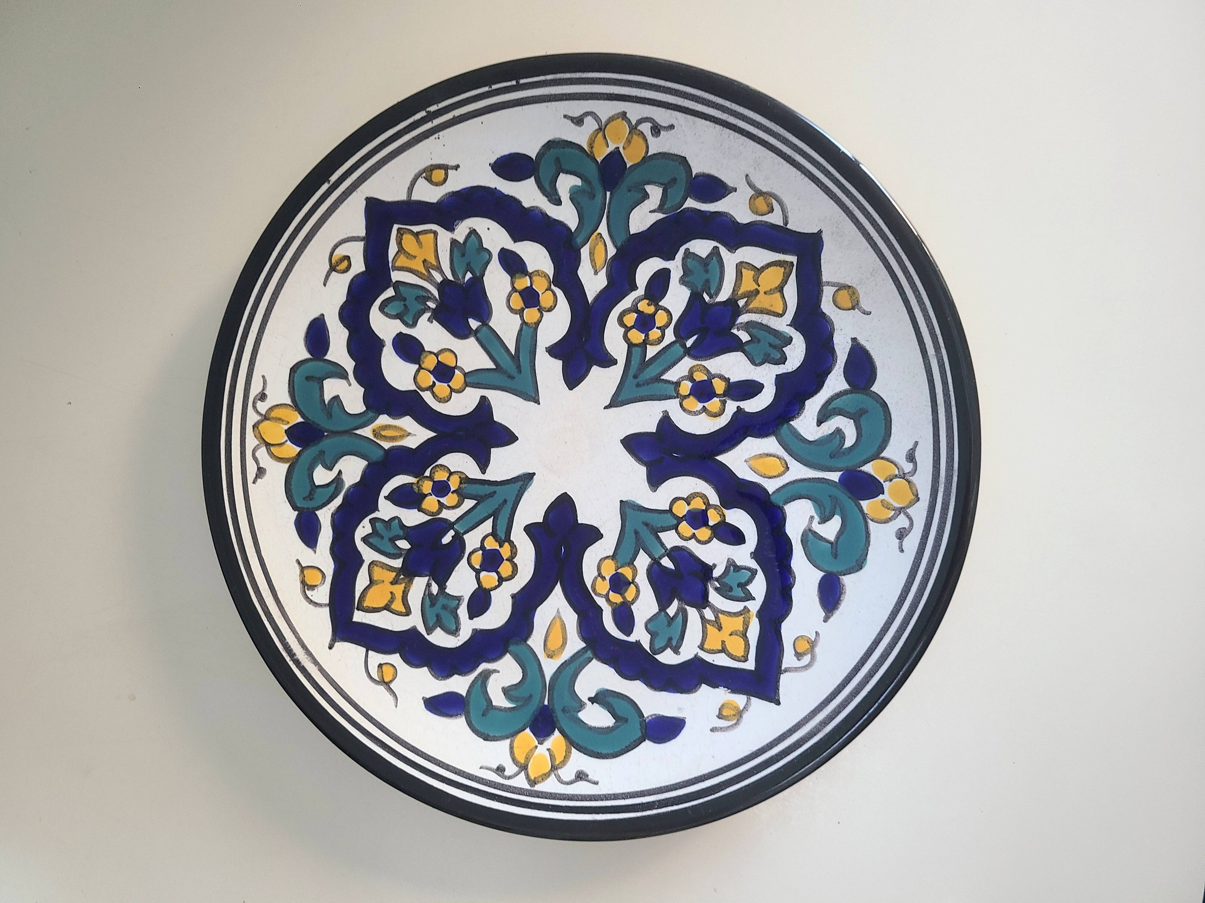 Round dish, handmade ceramic dish