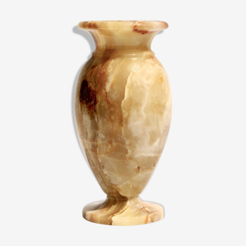 Onyx Cream Peach Colored Glossy Vase