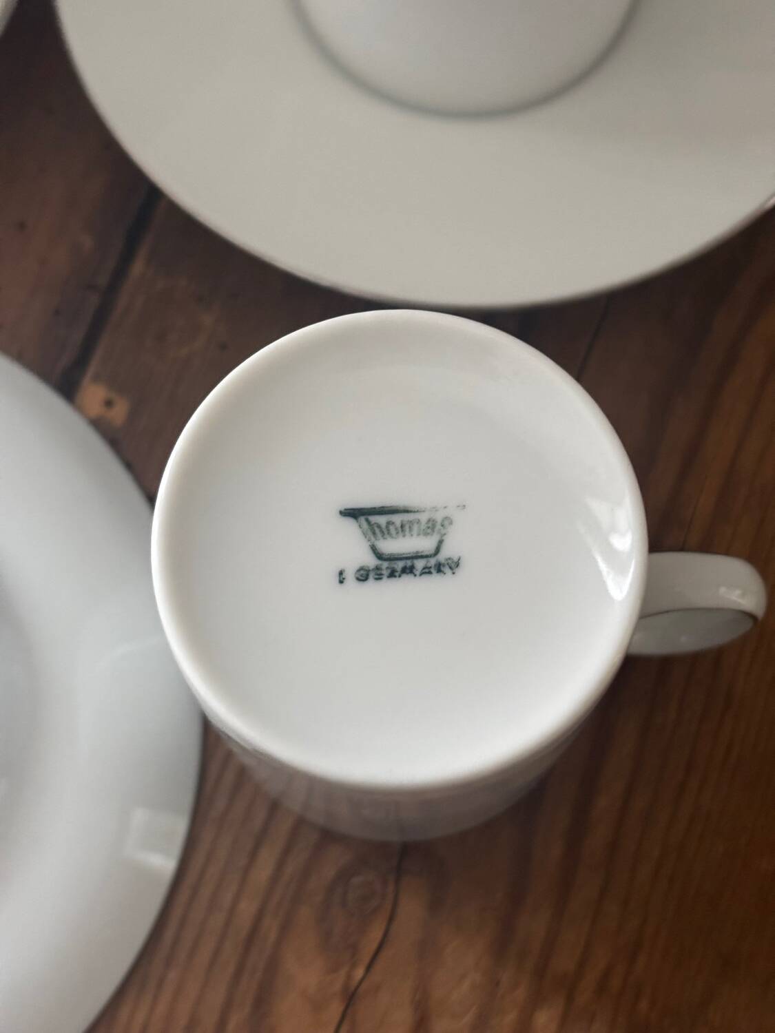 Thomas Germany Medallion Silver Rimmed Porcelain Tea Set