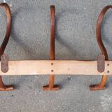 Curved wood bistro coat rack