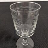 Series of 14 vintage art deco style foot glasses