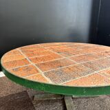 Jean Jaffeux coffee table – Glazed ceramic and metal base