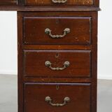 English desk with leather desk top and 9 drawers