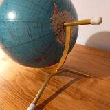 Vintage globe maps taride brass support 60s