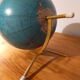 Vintage globe maps taride brass support 60s
