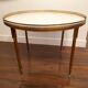 Table basse bouillotte Louis XVI laiton-cuivre