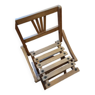 Petite chaise pliante vintage pour enfant