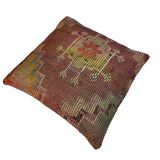 Vintage turkish kilim cushion cover , 55 x 55 cm