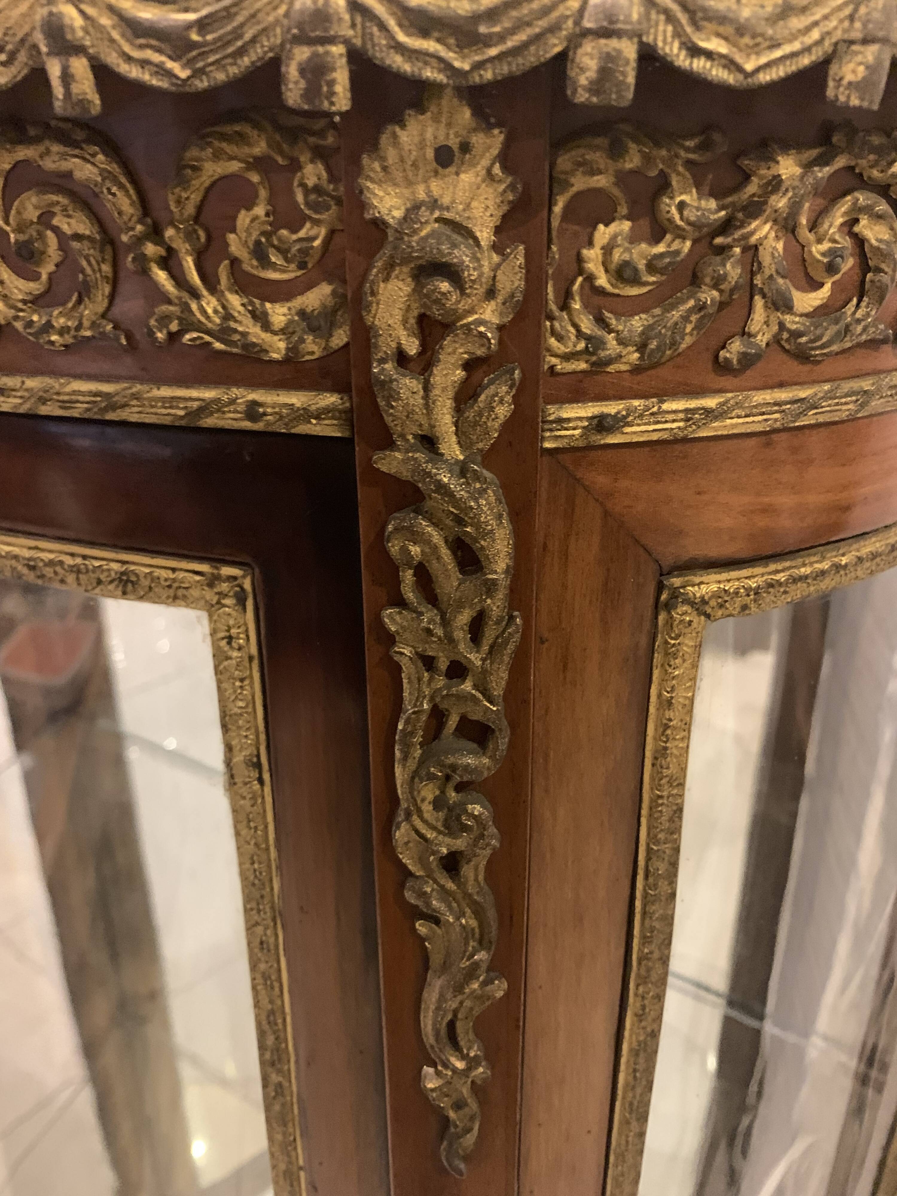 Napoleon III showcase in mahogany and chiseled bronze XX century