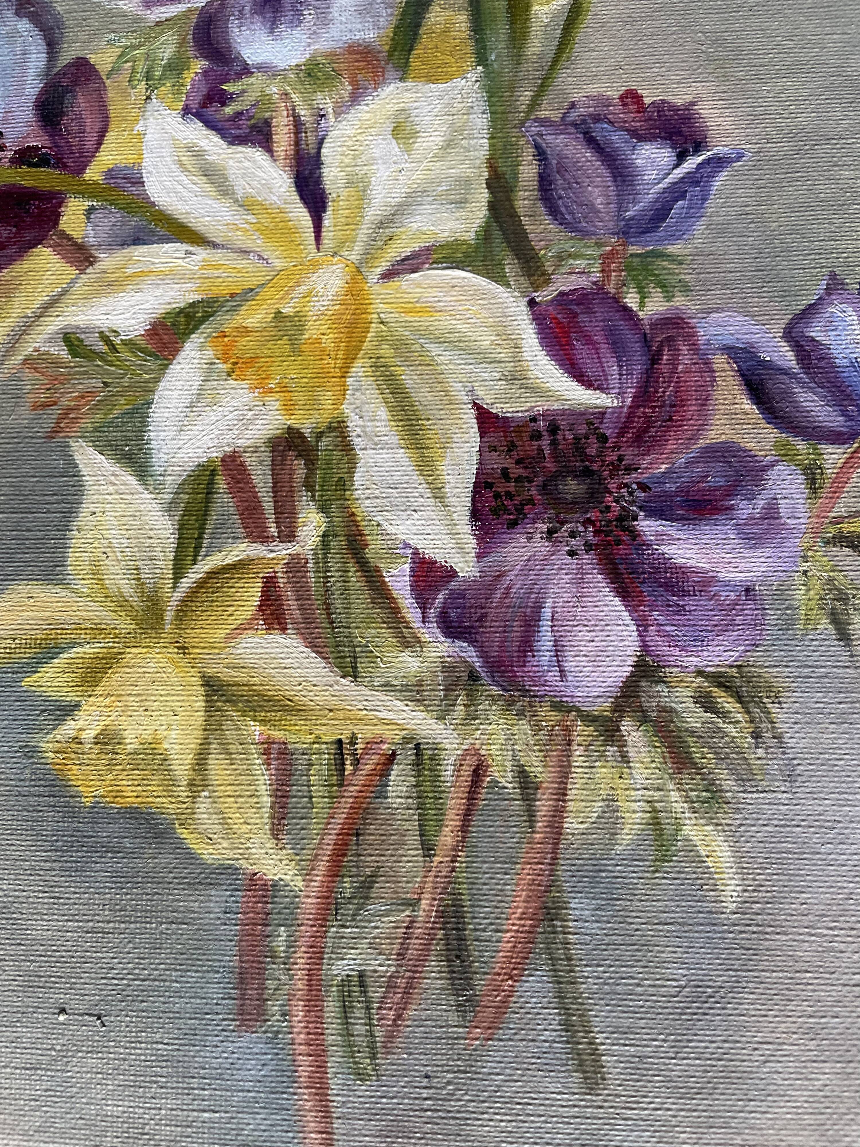 Antique floral painting