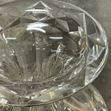 Diamond-cut crystal baluster vase with Lorraine cross