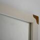 Scandinavian vintage mirror white with brass angles