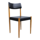 Scandinavian chair in teak and skai 1960