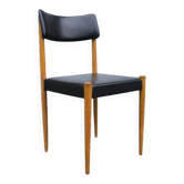 Scandinavian chair in teak and skai 1960