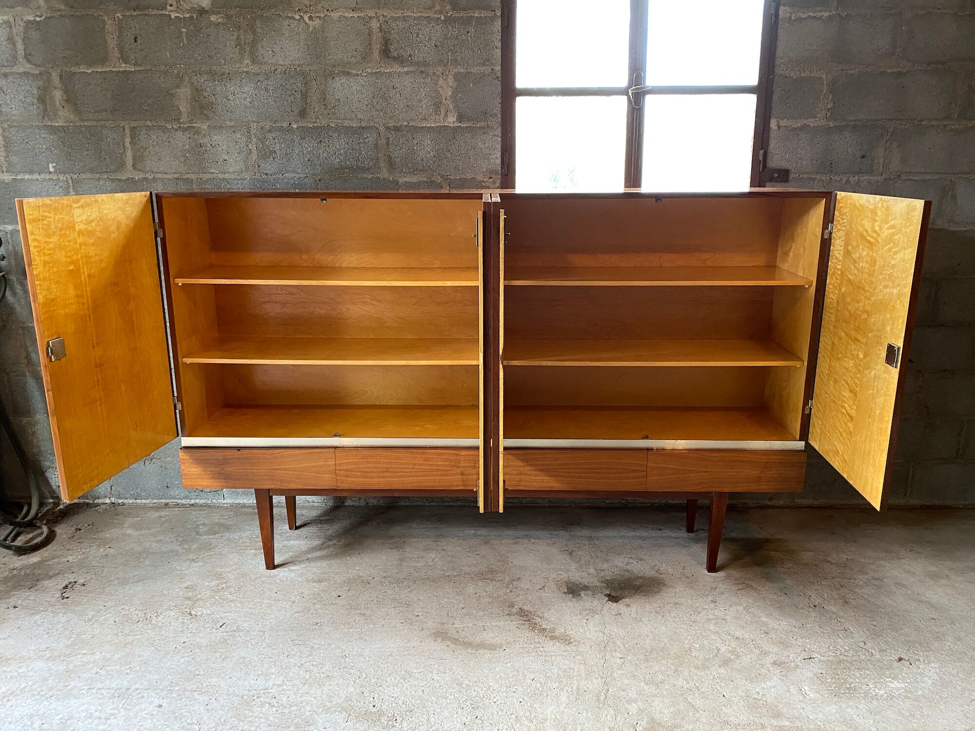 Set 2 vintage buffets lacquered wood