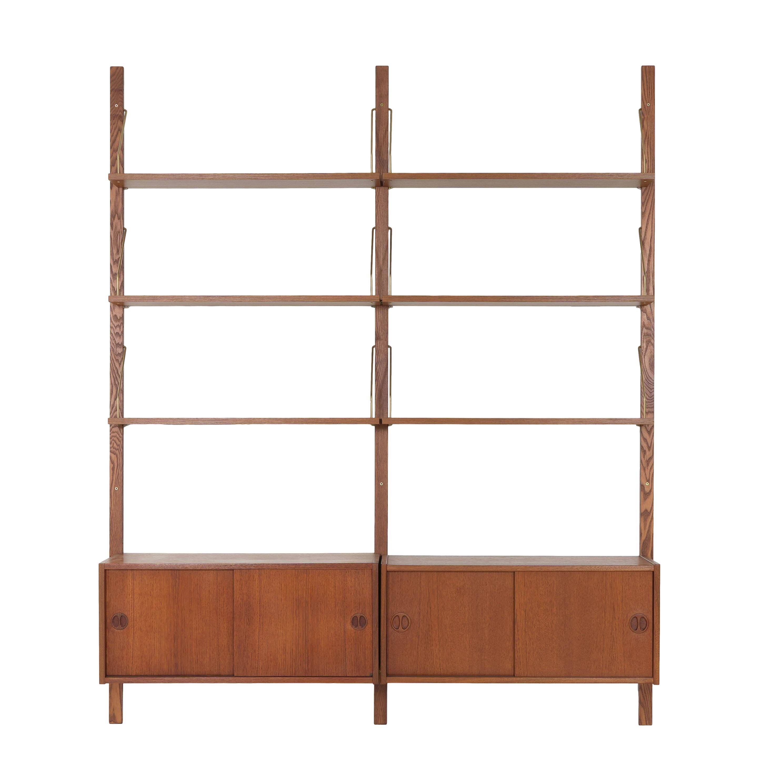 Teak modular shelving unit, Danish design, 1960s, made in Denmark