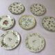 7 small plates in fine Limoges porcelain