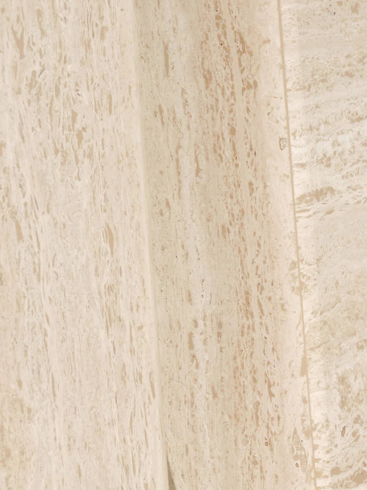 Table basse carrée Saturne en travertin, 1980s