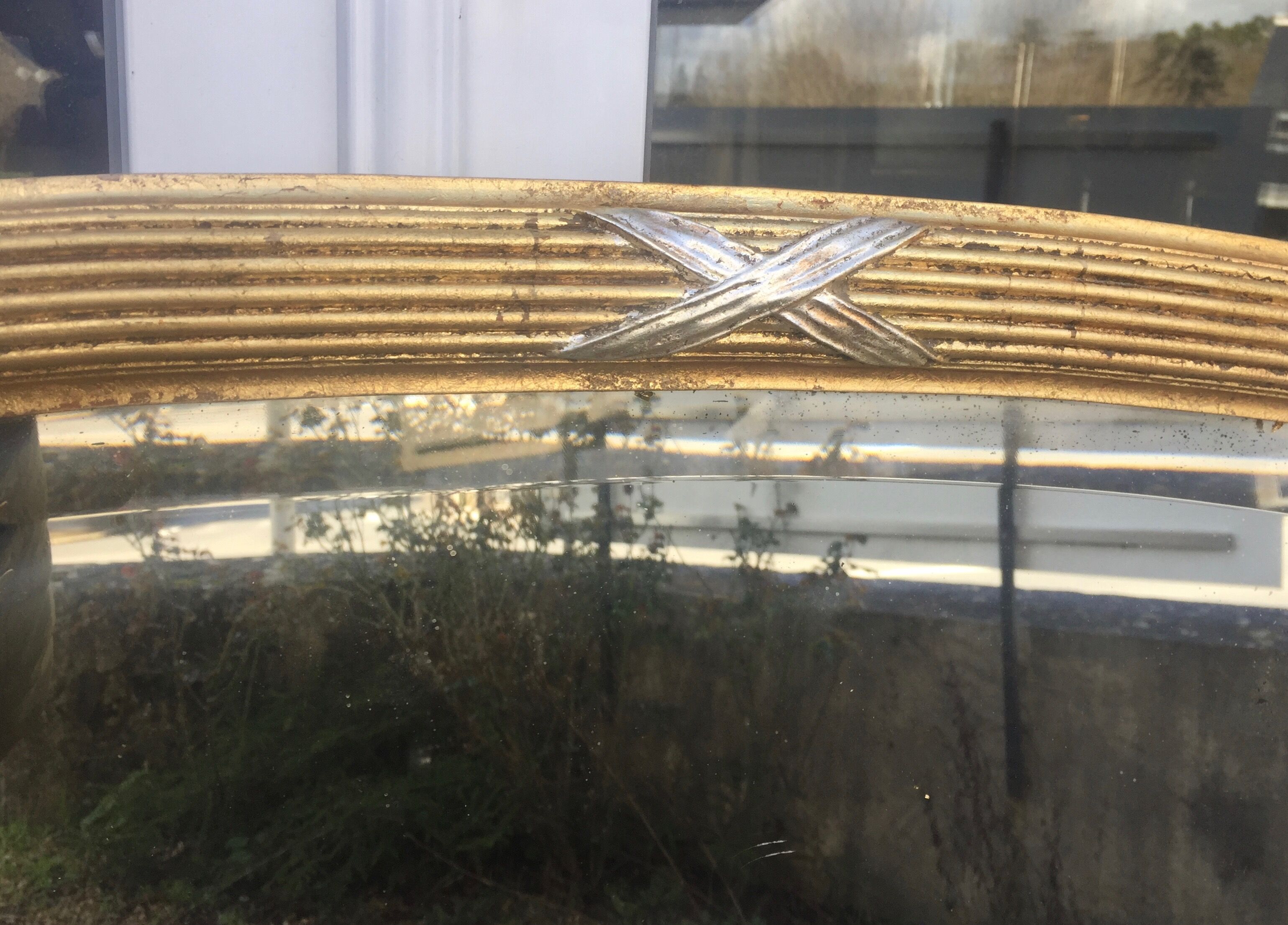 Gold and silver, mirrored early twentieth, 123 x 82 cm