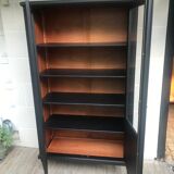 Showcase cabinet of curiosities black and wood