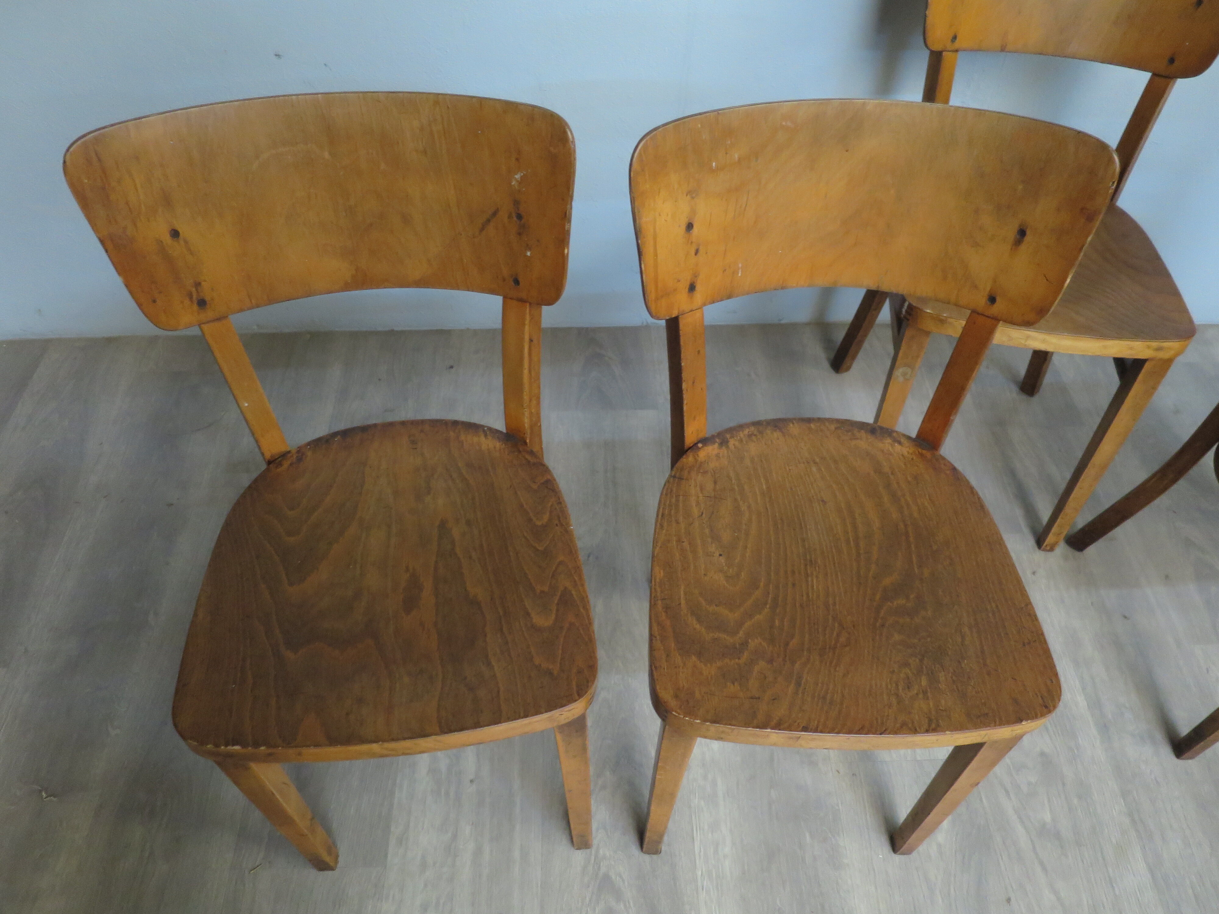 Ensemble de 4 chaises de bistrots thonet