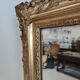 Rectangular golden mirror moldings plant motifs nineteenth H: 130cm