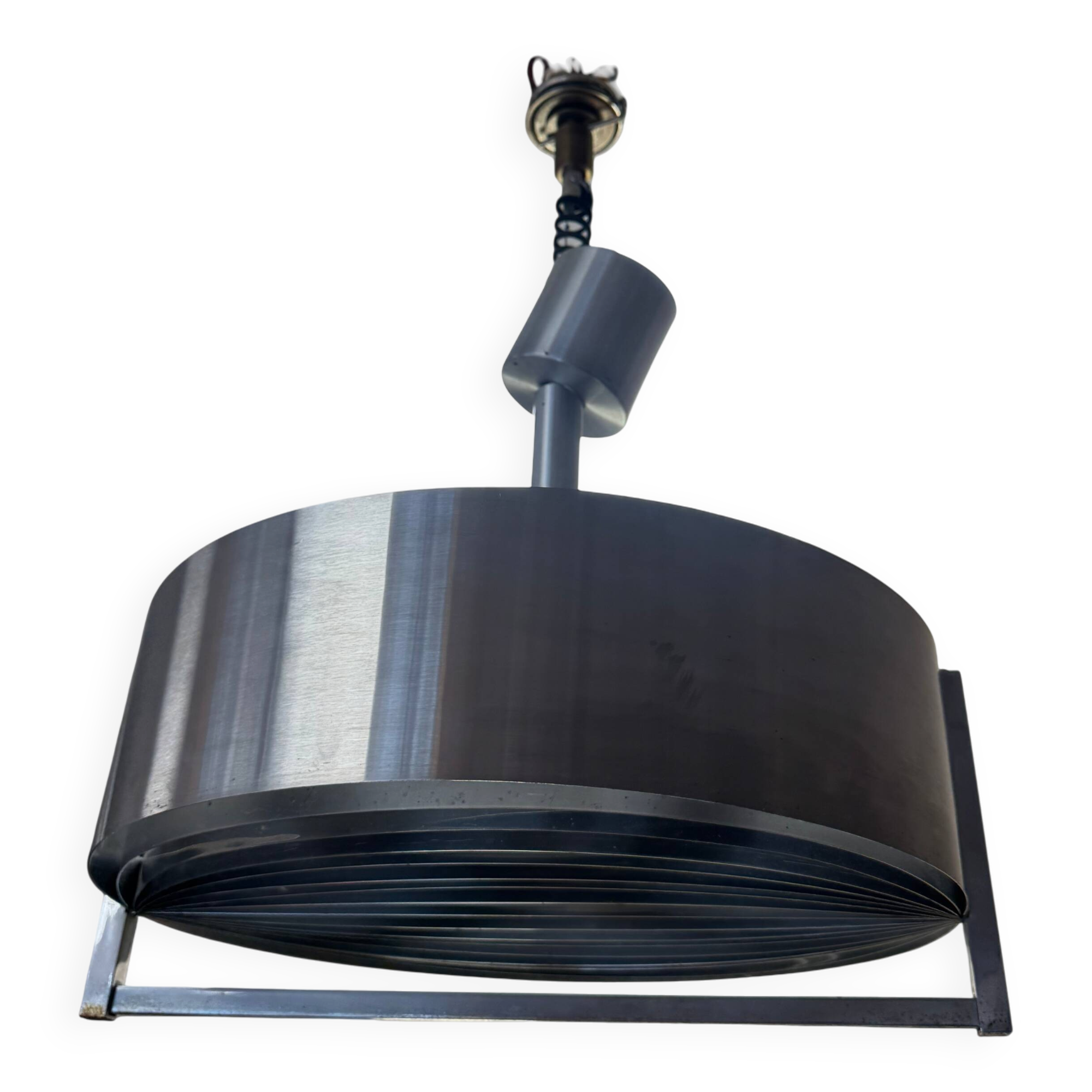 Brushed steel suspension