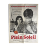 Cinema poster "Plein soleil" Alain Delon 60x80cm 1966
