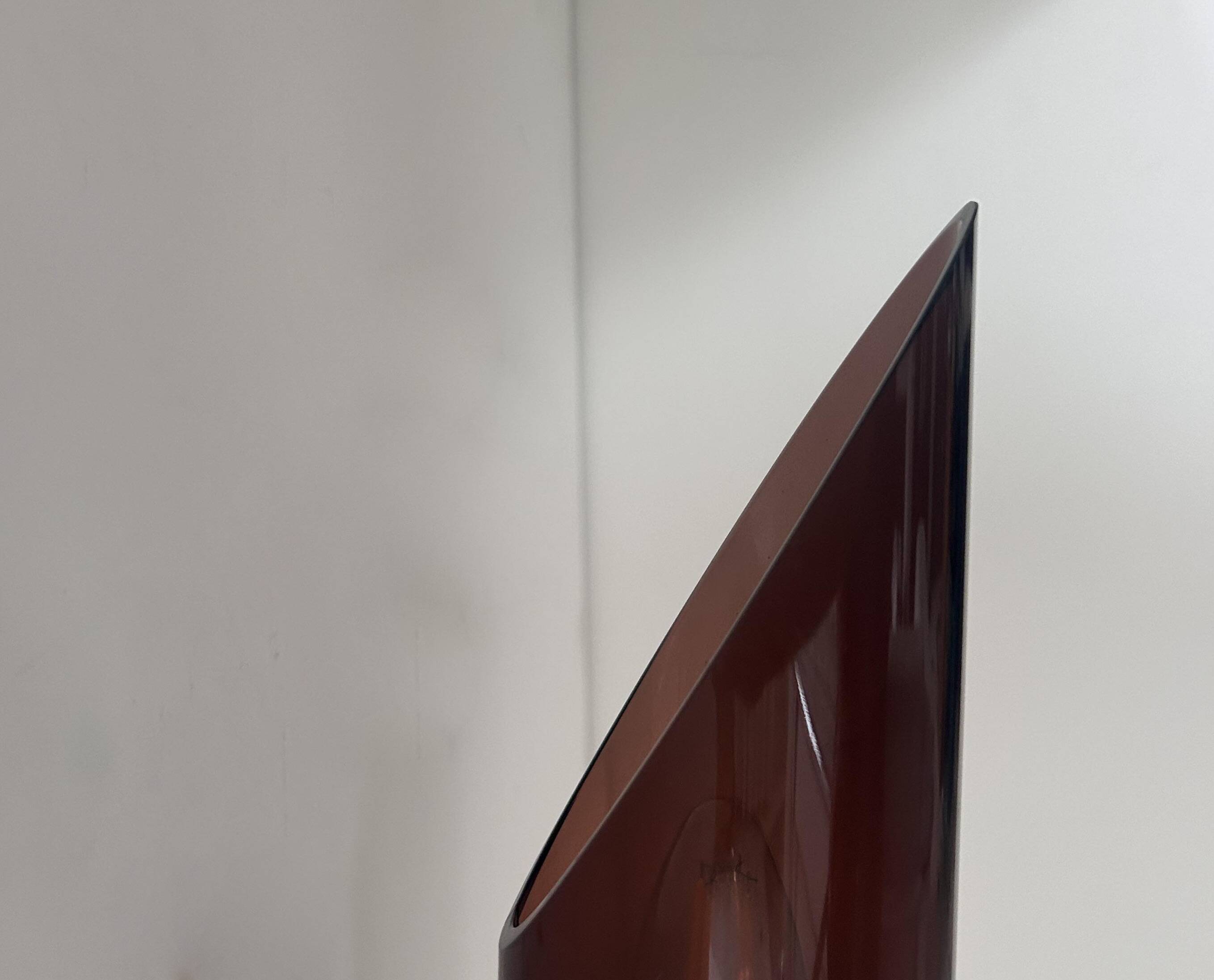 Vintage chrome and smoked altuglas wall light, France 1970s