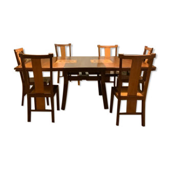 Dining table + 6 chairs