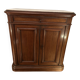Antique wood-panelled sideboard with white marble top – Circa 1880