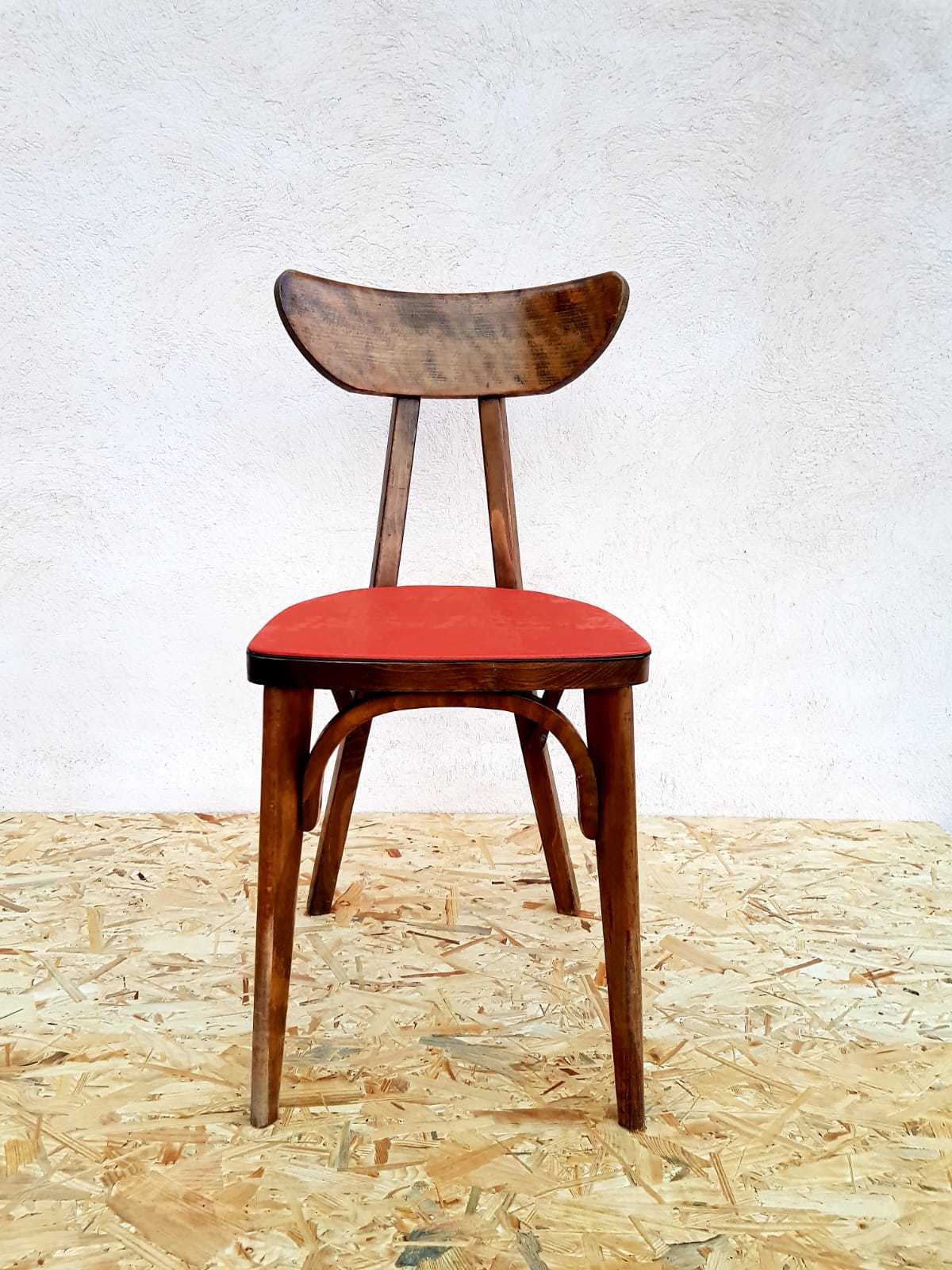 4 chairs Bistro/banana style Luterma sitting vintage Red