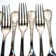 Series of 12 table forks in silver metal ercuis rocaille