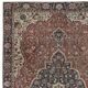 Vintage Handmade Wool Area Rug. One of a kind Turkish Carpet with Medallion Design