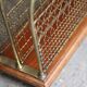 Adorable victorian s.hall magazine rack. brass/mahogany.
