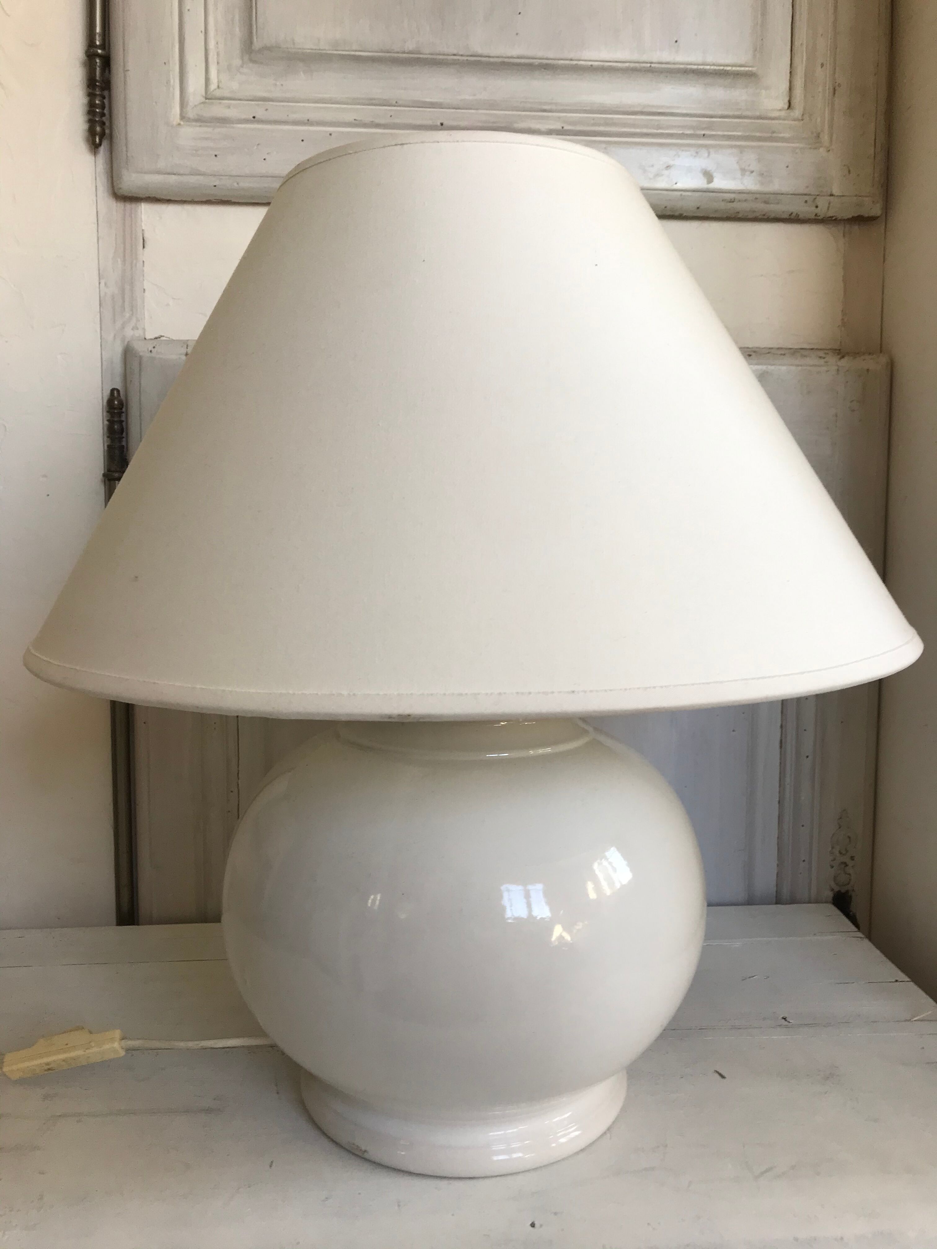 Vintage ceramic lamp foot