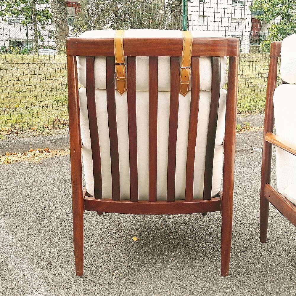 Pair of armchairs by Grete Jalk, Glostrup Publishing, Denmark