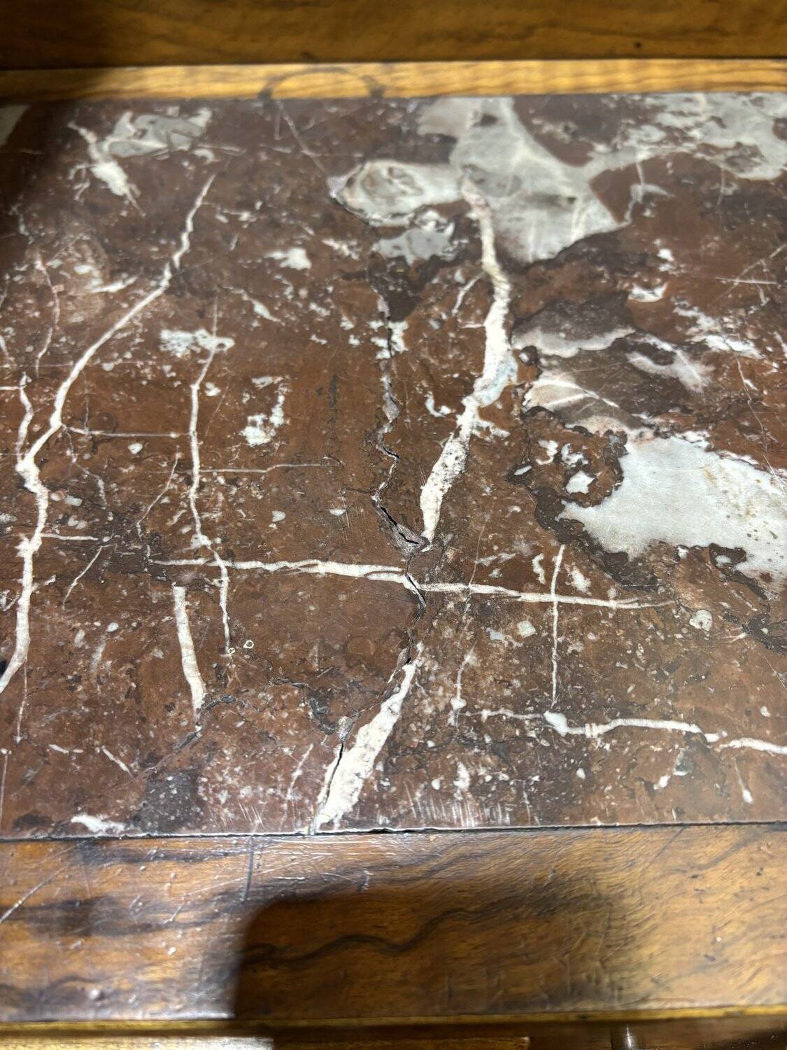 Console d’époque Napoléon III en noyer et placage