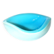 Murano glass trinket tray, opaline colored glass, 1970s design by Seguso Sommerso
