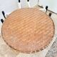 Vintage coffee table wood and rattan 1960