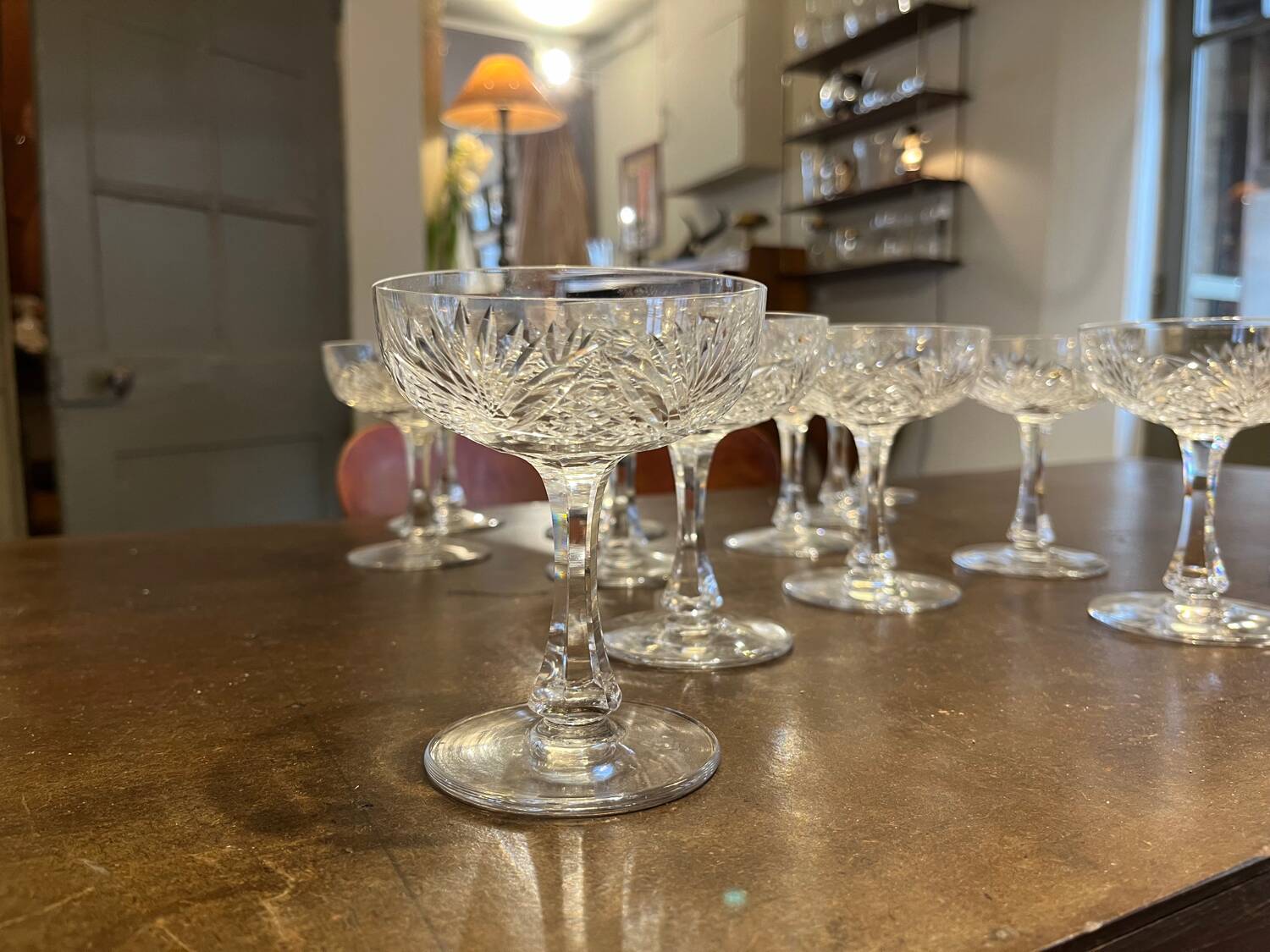 Beau lot de verres en cristal de Saint Louis