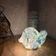 Light turtle in light blue and white glass – vintage / retro