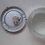 Antique ceiling light in molded glass