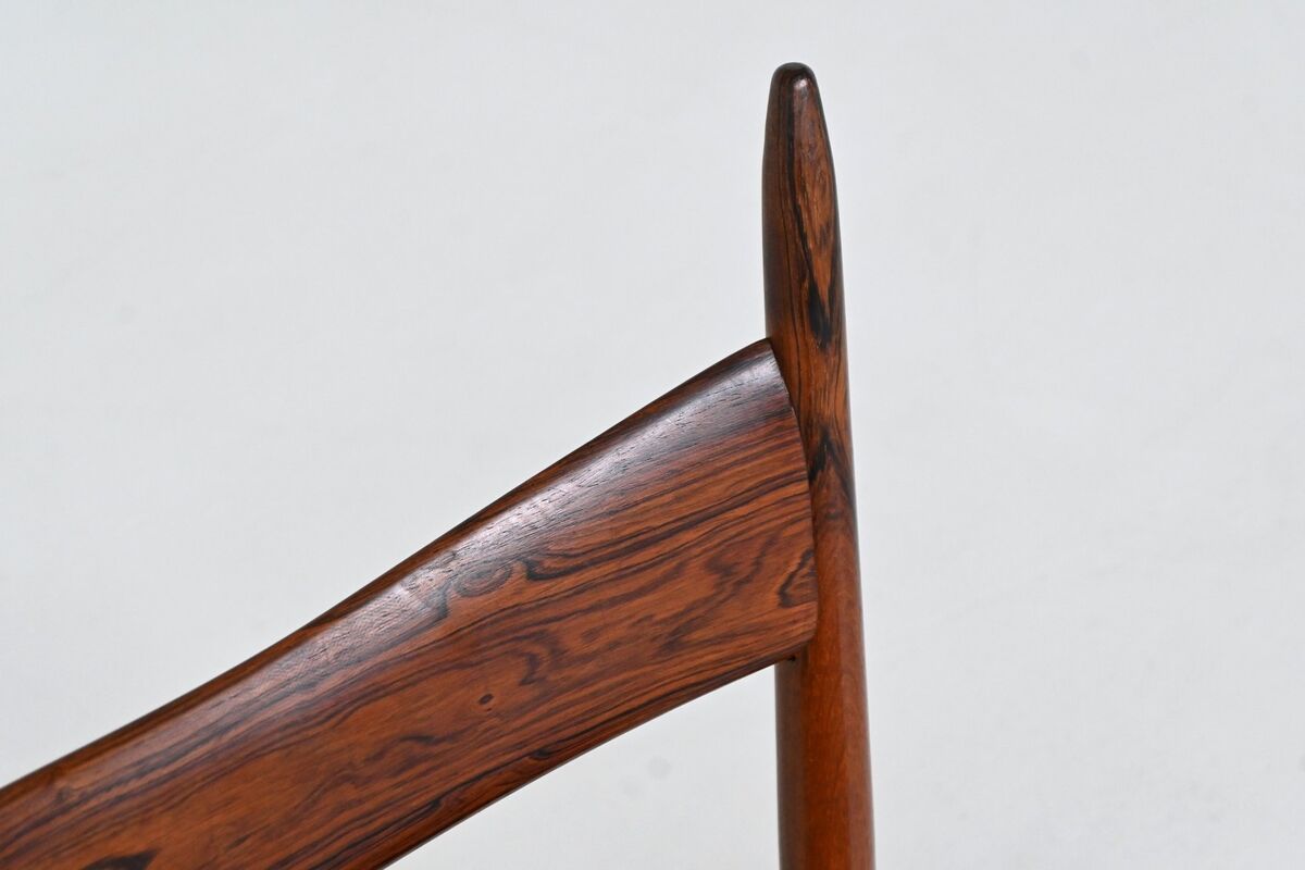 H. Vestervig Eriksen set of nine dining chairs rosewood Tromborg Denmark 1960