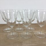 6 foot glasses in engraved glass braces