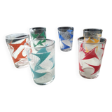 Set of 6 advertising glasses "gondolo biscuits" 1960s